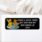 踊りテディベア ラベル (インサイチュ)