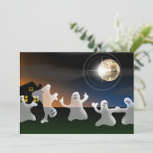 踊りディスコ幽霊ハローウィンパーティ招待状 招待状 (スタンド正面)