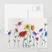 踊りデイジーはがき ポストカード (正面/裏面)