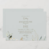 踊りデイジーライトセージ結婚ズ 招待状 (正面/裏面)