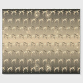 踊りトナカイ淡い色のブロンズ ラッピングペーパー (フラット)