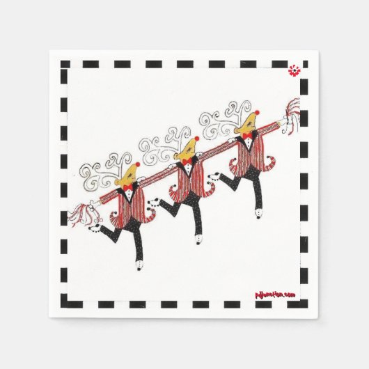 踊りトナディアカクテルナプキンズ スタンダードカクテルナプキン (正面)