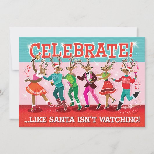 踊りトナディアコンガクリスマスパーティの招待状 招待状 (正面)