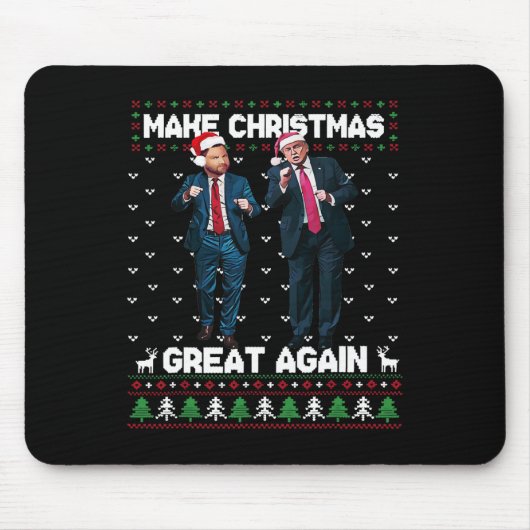 踊りトランプサンタとDj Vance Make Christmas Gr マウスパッド (正面)