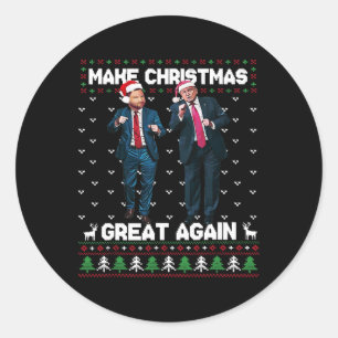 踊りトランプサンタとDj Vance Make Christmas Gr ラウンドシール