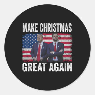 踊りトランプサンタとDj Vance Make Christmas Gr ラウンドシール