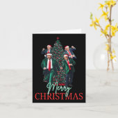 踊りトランプサンタメリークリスマスダディーズホーム4 カード (黄色い花)