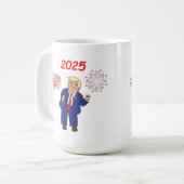 踊りトランプデザイン- 2025 コーヒーマグカップ (正面左)