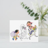 踊りドッグ&ガール ポストカード (スタンド正面)