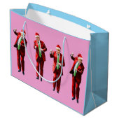 踊りドナルドトランプクリスマスマガ ラージペーパーバッグ (裏面アングル)