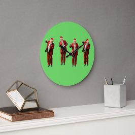 踊りドナルドトランプクリスマスマガ ラージ壁時計