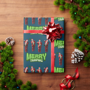 踊りドナルドトランプマガクリスマス ラッピングペーパー