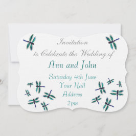 踊りドラゴンフライアートターコイズ 招待状