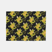 踊りドラゴン フリースブランケット (正面(横))