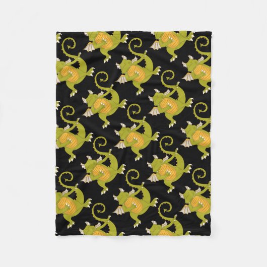 踊りドラゴン フリースブランケット (正面)