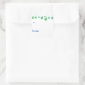 踊りドレディデルスハヌッカギフトラベル スクエアシール (バッグ)