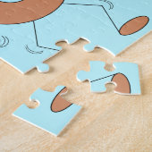 踊りドーナツ薄い青 ジグソーパズル (側面)