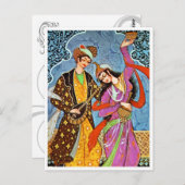 踊りニンフとミュージシャン ポストカード (正面/裏面)