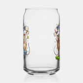 踊りネズミパーティータイムバナー紙吹雪とバルーン ガラス缶 (右)