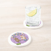 踊りネズミパーティータイムバナー紙吹雪とバルーン コースター (側面)