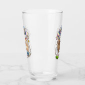 踊りネズミパーティータイムバナー紙吹雪とバルーン タンブラーグラス (左)