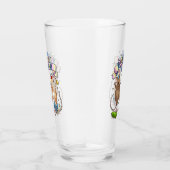 踊りネズミパーティータイムバナー紙吹雪とバルーン タンブラーグラス (右)