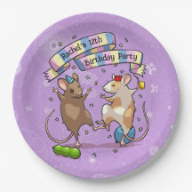 踊りネズミ名前の追加ハッピーバースデーパーティー
