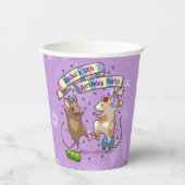 踊りネズミ名前の追加ハッピーバースデーパーティー 紙コップ (正面)