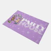 踊りネズミ名&エイジバースデーパーティーハウス ドアマット (アングル)