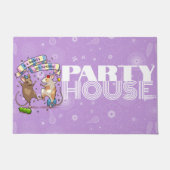 踊りネズミ名&エイジバースデーパーティーハウス ドアマット (正面)