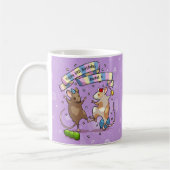 踊りネズミ名&年齢ハッピーバースデーパーティー コーヒーマグカップ (左)