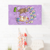 踊りネズミ名&年齢ハッピーバースデーパーティー 横断幕 (インサイチュ)