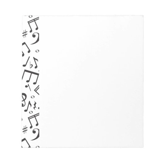 踊りノート(白黒) ノートパッド (正面)