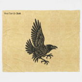 踊りノールスラヴェン フリースブランケット (正面(横))