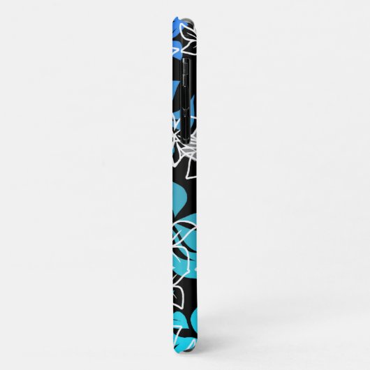 踊りハイビスカスハワイアンブレンドフローラブルー Case-Mate iPhoneケース (裏面/左)