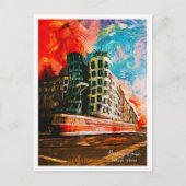 踊りハウスプラハチェコビューティフル油 ポストカード (正面)