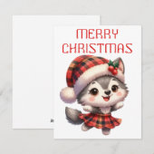 踊りハスキーカップ – クリスマスカード (正面/裏面)