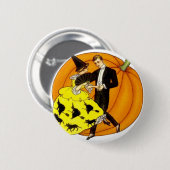 踊りハロウィンカップル 缶バッジ (正面&裏面)