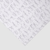 踊りハロウィーンのスケルトン – 白 薄葉紙 (詳細)