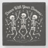 踊りハロウィーンスケルトン ストーンコースター (正面)