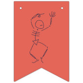 踊りハロウィーンスケルトン バンティングフラッグ (第2の旗)