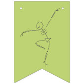 踊りハロウィーンスケルトン バンティングフラッグ (第1の旗)