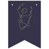 踊りハロウィーンスケルトン バンティングフラッグ (第3の旗)