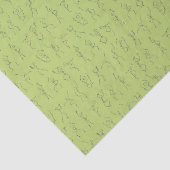 踊りハロウィーンスケルトン – 緑 薄葉紙 (詳細)