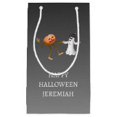 踊りハロウィーンパンプキンアンド幽霊 スモールペーパーバッグ (正面)