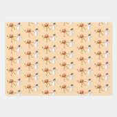 踊りハロウィーンパンプキンアンド幽霊 ラッピングペーパーシート (正面)