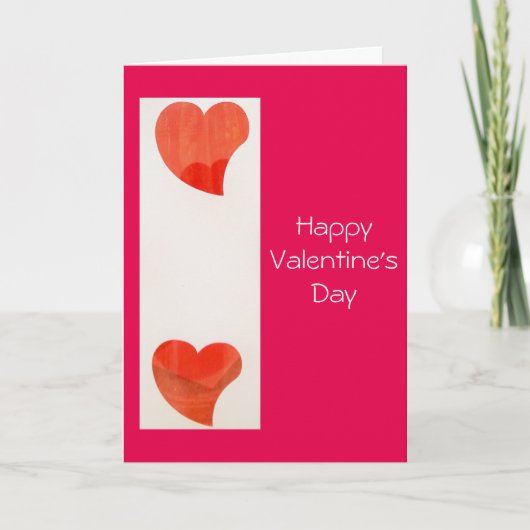 踊りハートバレンタインデーカード シーズンカード (正面)