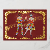 踊りハーレキン 箔シーズンカード (正面)