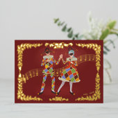 踊りハーレキン 箔シーズンカード (立ち正面)