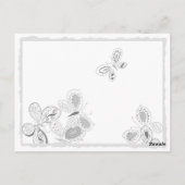 踊りバタフライ（赤） ポストカード (裏面)